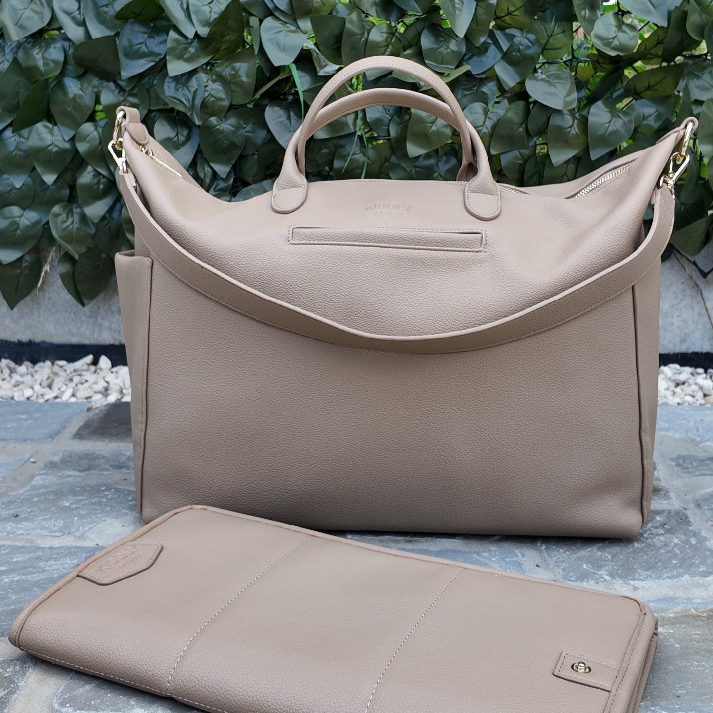 Diaper bag - Beige leather