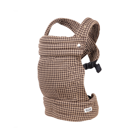 Baby Carrier - Brown with Houndstooth Pattern